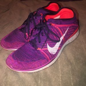 Purple/Orange Nike shoes